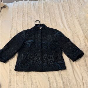 Chico's Black Paisley Blazer